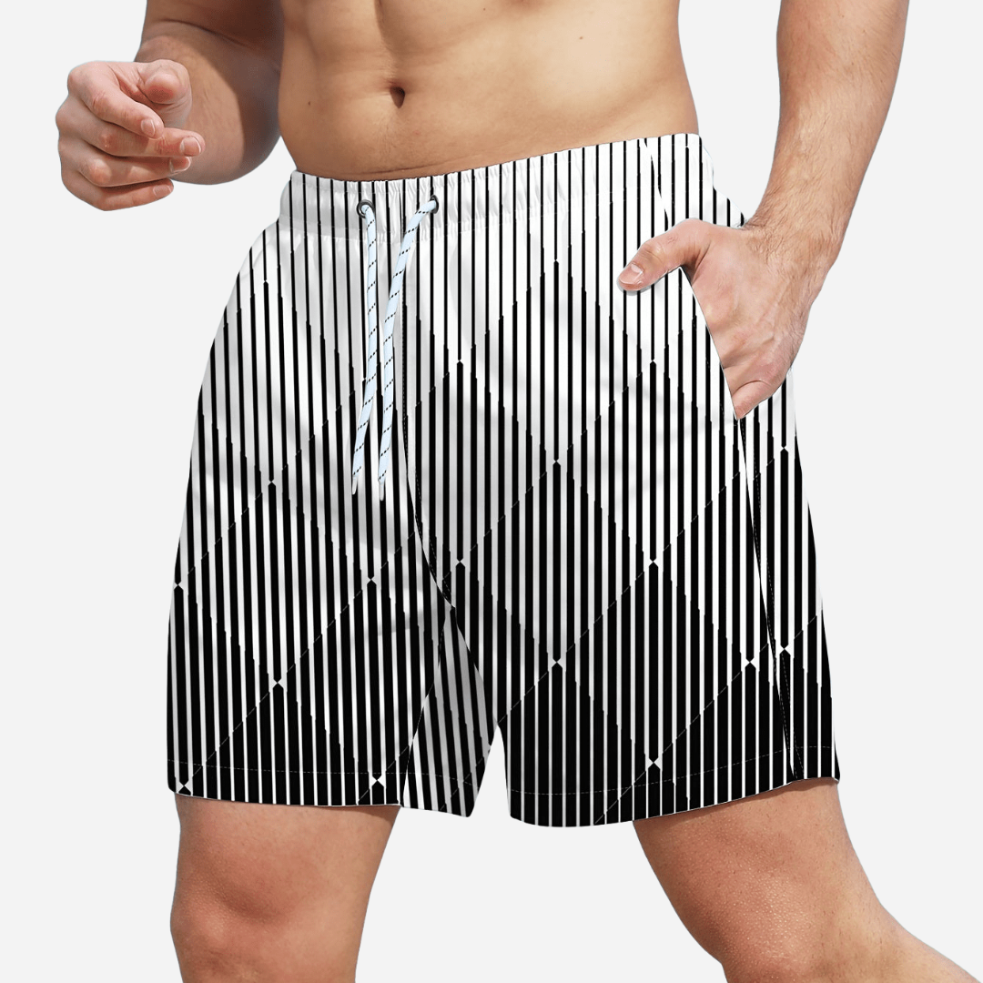 Bañador Hombre con Cintura Elástica y Cordón Ajustable