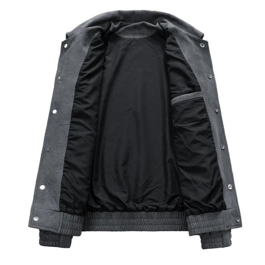 Chaqueta Bomber Hombre Algodón Oversize Cierre de Botones
