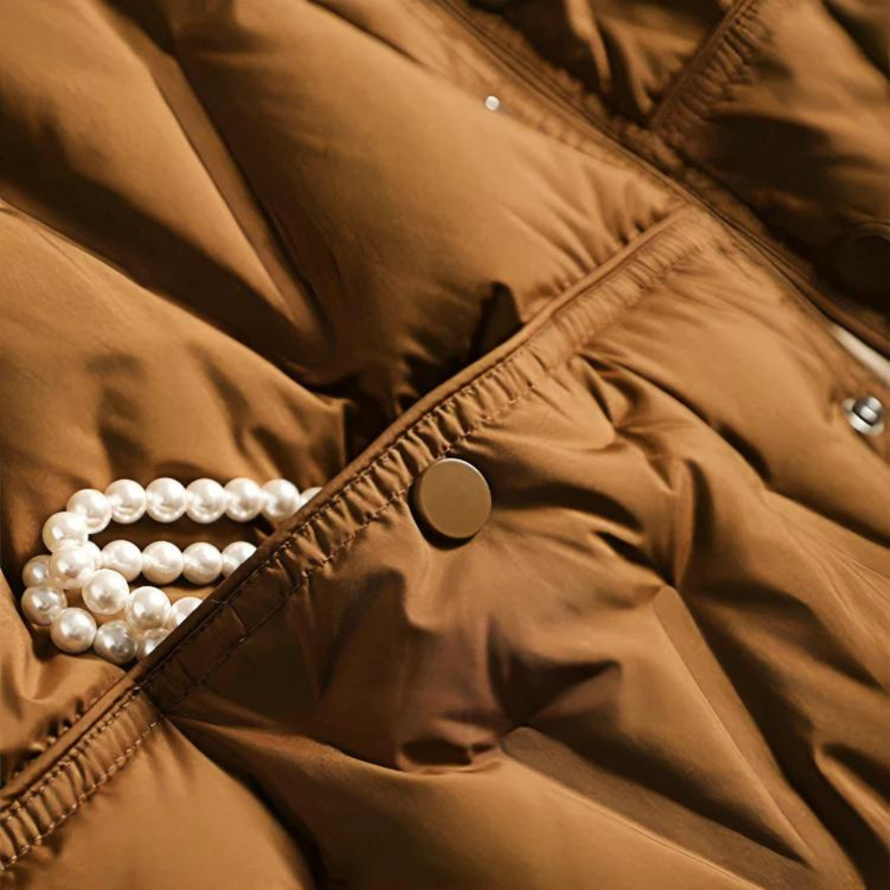 Abrigo Acolchado Mujer Ajuste Elegante
