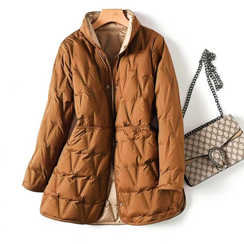 Abrigo Acolchado Mujer Ajuste Elegante