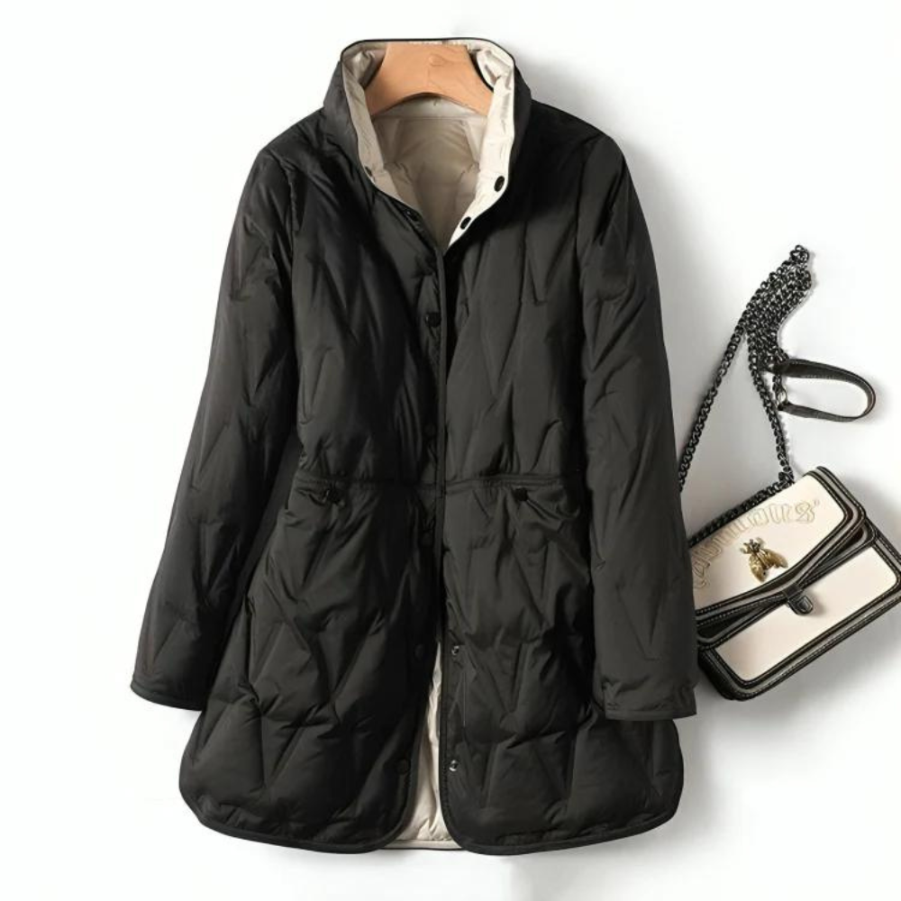 Abrigo Acolchado Mujer Ajuste Elegante