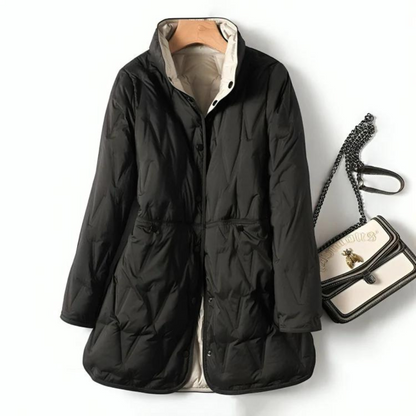 Abrigo Acolchado Mujer Ajuste Elegante