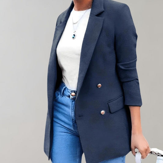 Blazer Largo Mujer de Tejido Elegante Corte Recto - Mavetta