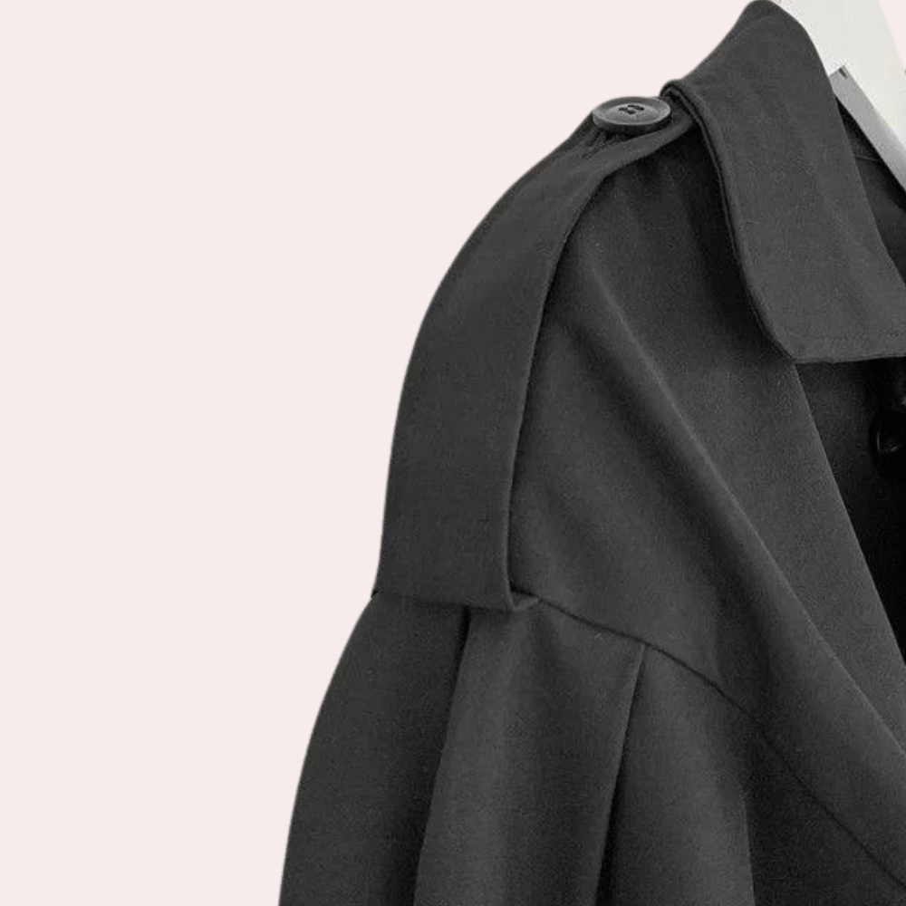 Abrigo Mujer Elegante Ajuste Clásico