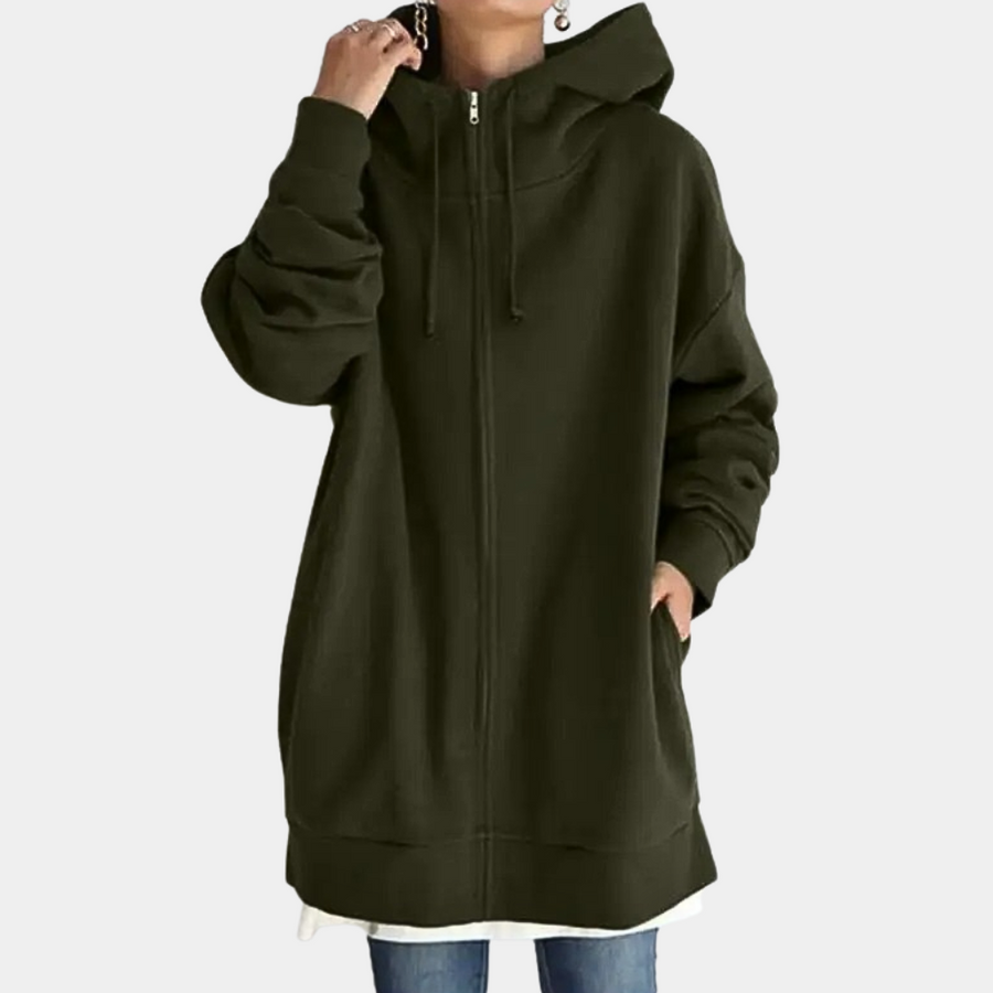 Sudadera Mujer con Capucha y Cremallera Ajuste Regular