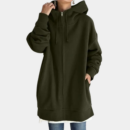 Sudadera Mujer con Capucha y Cremallera Ajuste Regular