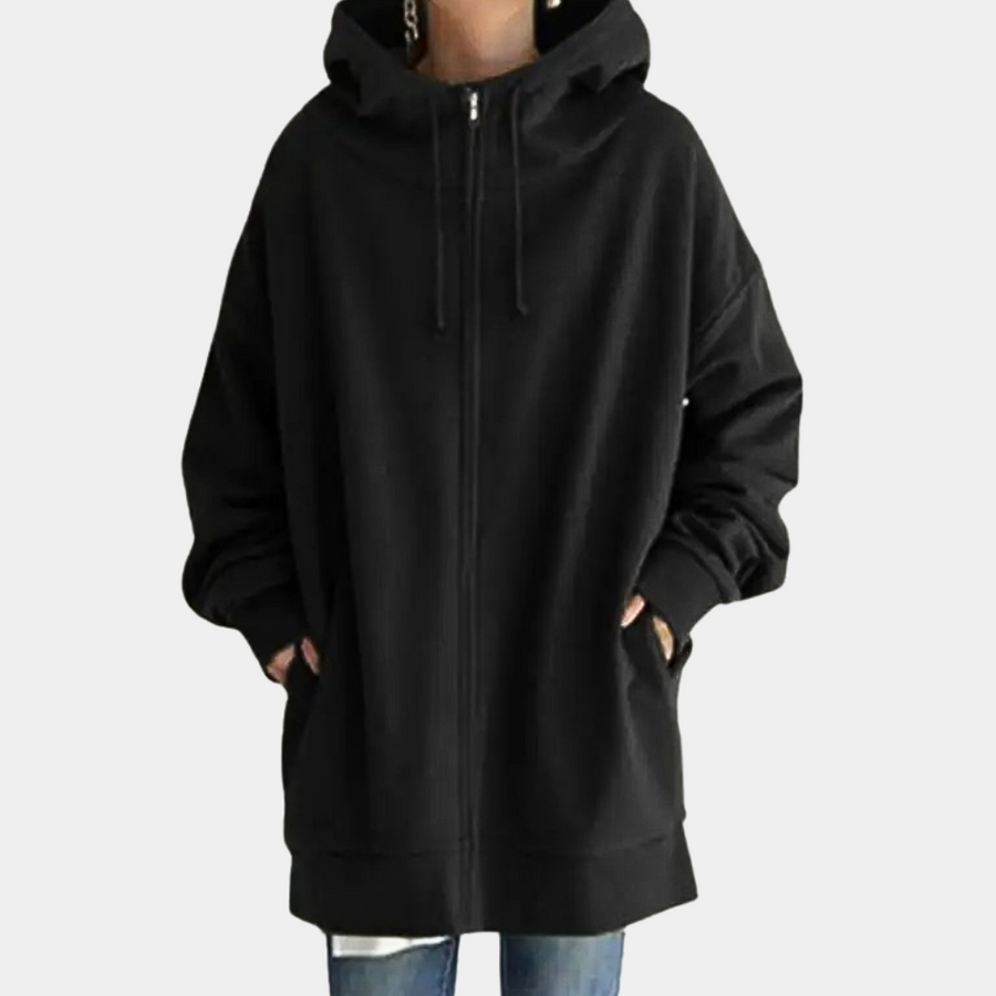 Sudadera Mujer con Capucha y Cremallera Ajuste Regular