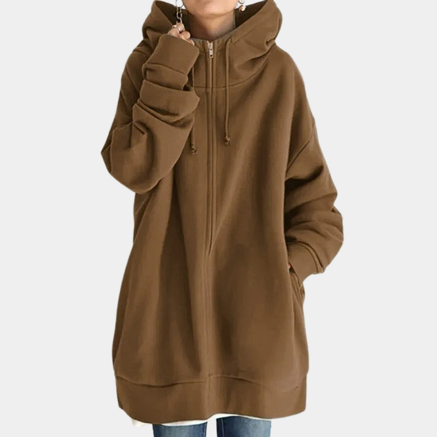 Sudadera Mujer con Capucha y Cremallera Ajuste Regular