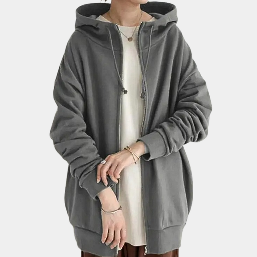 Sudadera Mujer con Capucha y Cremallera Ajuste Regular