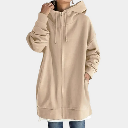 Sudadera Mujer con Capucha y Cremallera Ajuste Regular