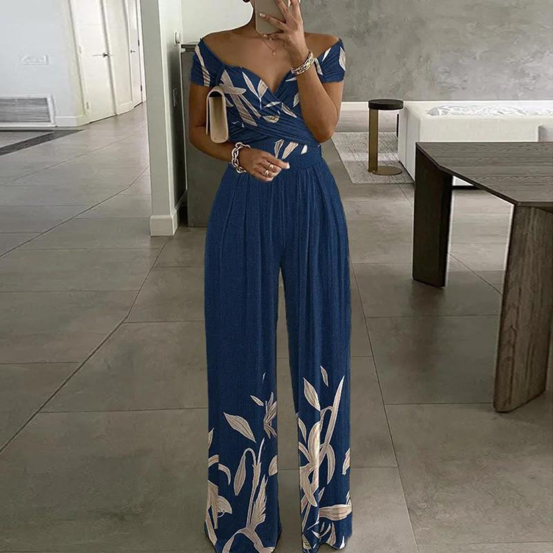 Mono Mujer Cuerpo Cruzado Pierna Ancha