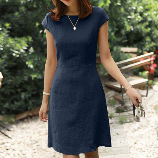 Vestido Midi Mujer Efecto Liso Estilo Casual - Mavetta