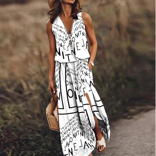 Vestido Mujer de Tela Estampada Corte Elegante - Mavetta