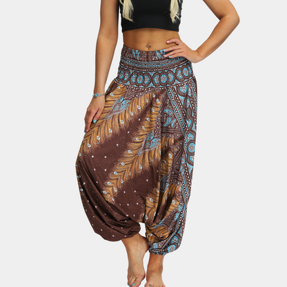 Pantalón Yoga Mujer Algodón Ajuste Relajado