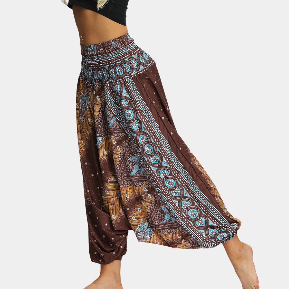 Pantalón Yoga Mujer Algodón Ajuste Relajado
