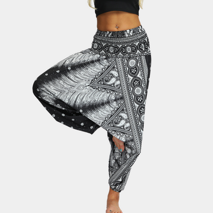 Pantalón Yoga Mujer Algodón Ajuste Relajado