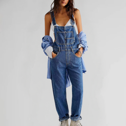 Peto Mujer Holgado con Tirantes y Bolsillos Casual