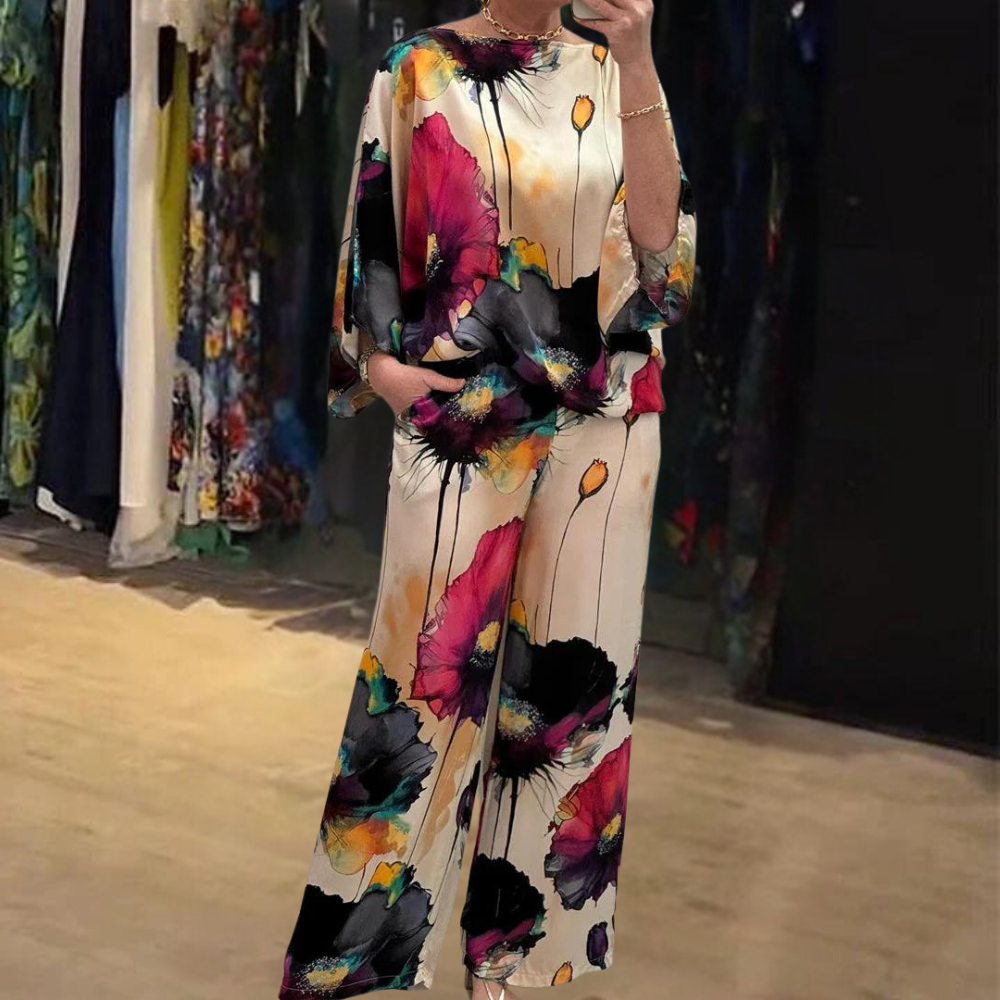 Conjunto Mujer de Dos Piezas y Pantalón Suelto - Mavetta