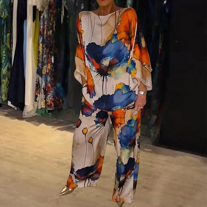 Conjunto Mujer de Dos Piezas y Pantalón Suelto