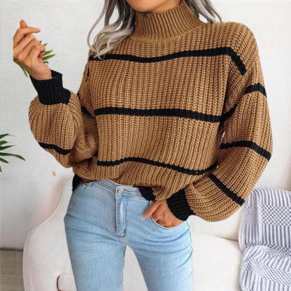Suéter Mujer de Punto Suave Cuello Alto - Mavetta