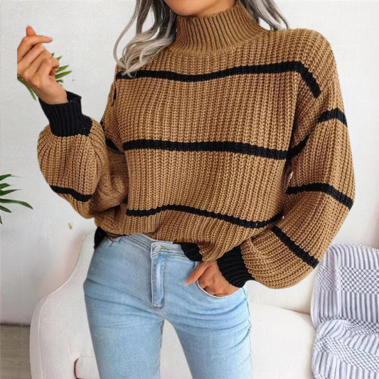 Suéter Mujer de Punto Suave Cuello Alto - Mavetta