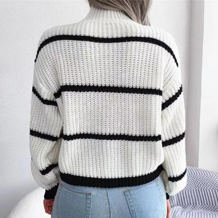Suéter Mujer de Punto Suave Cuello Alto