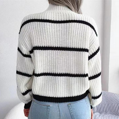 Suéter Mujer de Punto Suave Cuello Alto