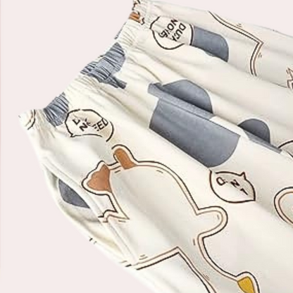 Pijama Mujer de Algodón Suave Estampado Ajuste Cómodo