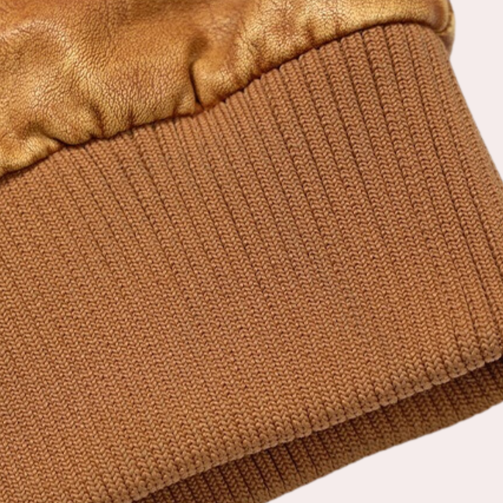 Chaqueta Hombre de Cuero con Capucha Estilo Casual