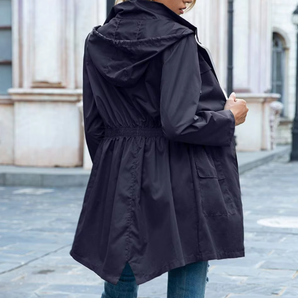 Abrigo Trench Mujer con Cremallera Ajuste Elegante