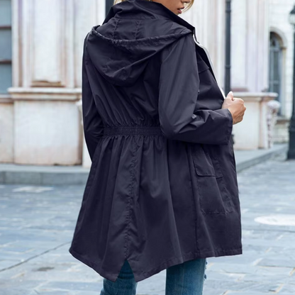 Abrigo Trench Mujer con Cremallera Ajuste Elegante
