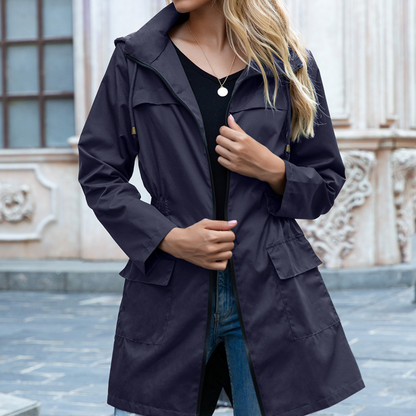 Abrigo Trench Mujer con Cremallera Ajuste Elegante