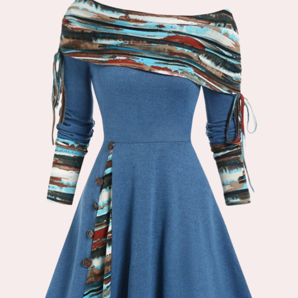 Vestido Halter Mujer de Hombros Descubiertos