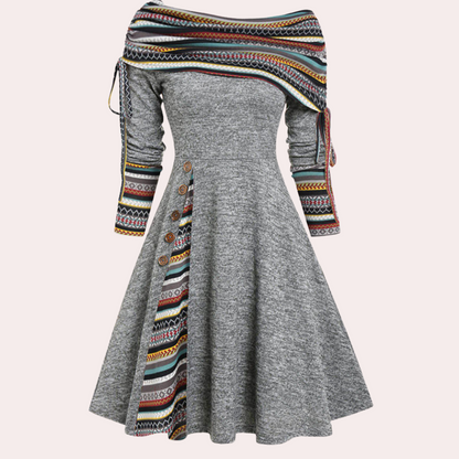 Vestido Halter Mujer de Hombros Descubiertos