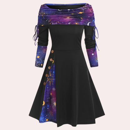 Vestido Halter Mujer de Hombros Descubiertos