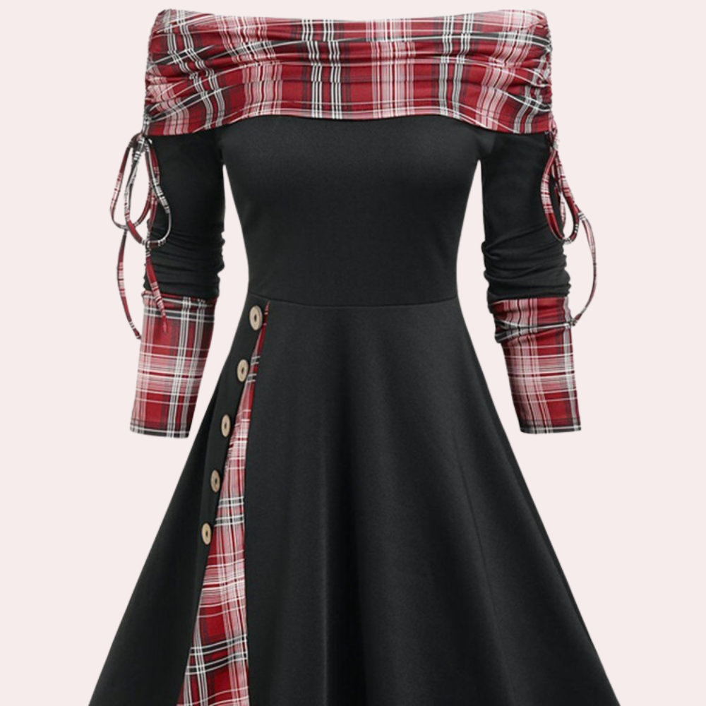 Vestido Halter Mujer de Hombros Descubiertos