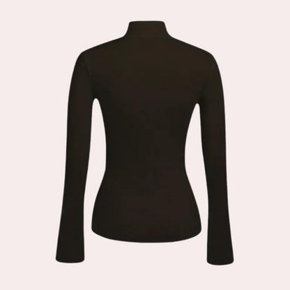Jersey Mujer Cuello Alto Ajuste Envolvente