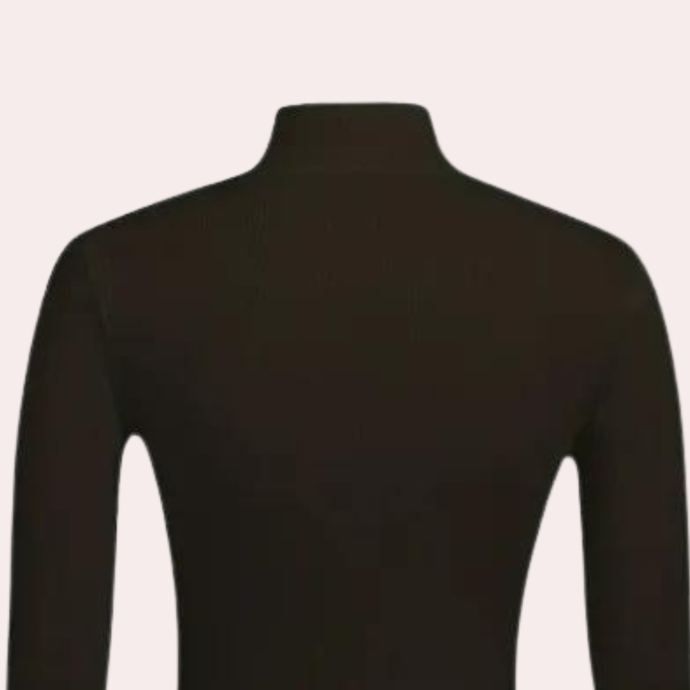 Jersey Mujer Cuello Alto Ajuste Envolvente