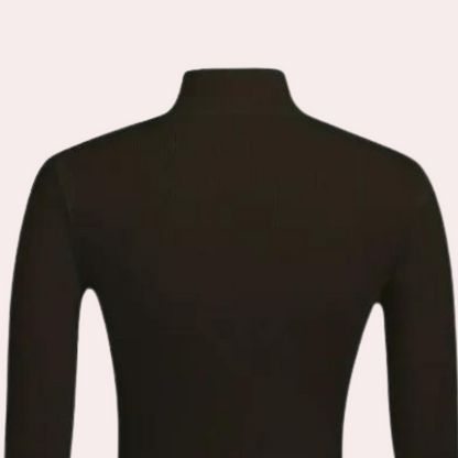Jersey Mujer Cuello Alto Ajuste Envolvente
