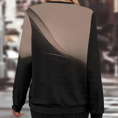 Sudadera Mujer con Cremallera y Mangas Largas Degradada