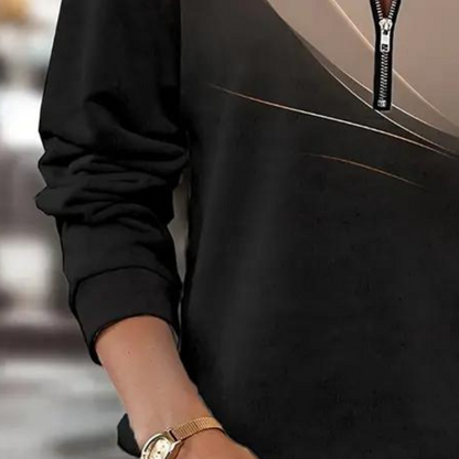 Sudadera Mujer con Cremallera y Mangas Largas Degradada