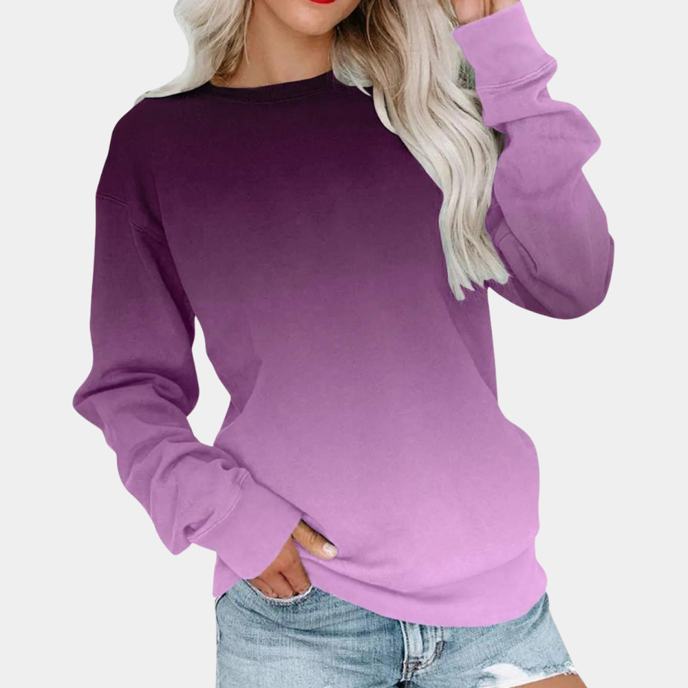 Sudadera Mujer Casual Manga Larga Degradada - Mavetta