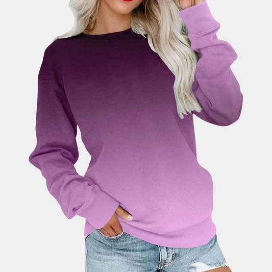 Sudadera Mujer Casual Manga Larga Degradada - Mavetta