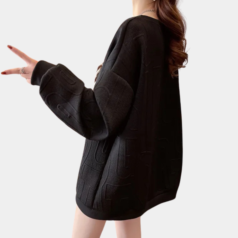 Jersey Mujer de Punto Texturizado Ajuste Regular