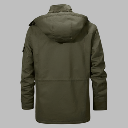 Chaqueta Hombre Invierno con Forro Polar y Capucha Ajustada