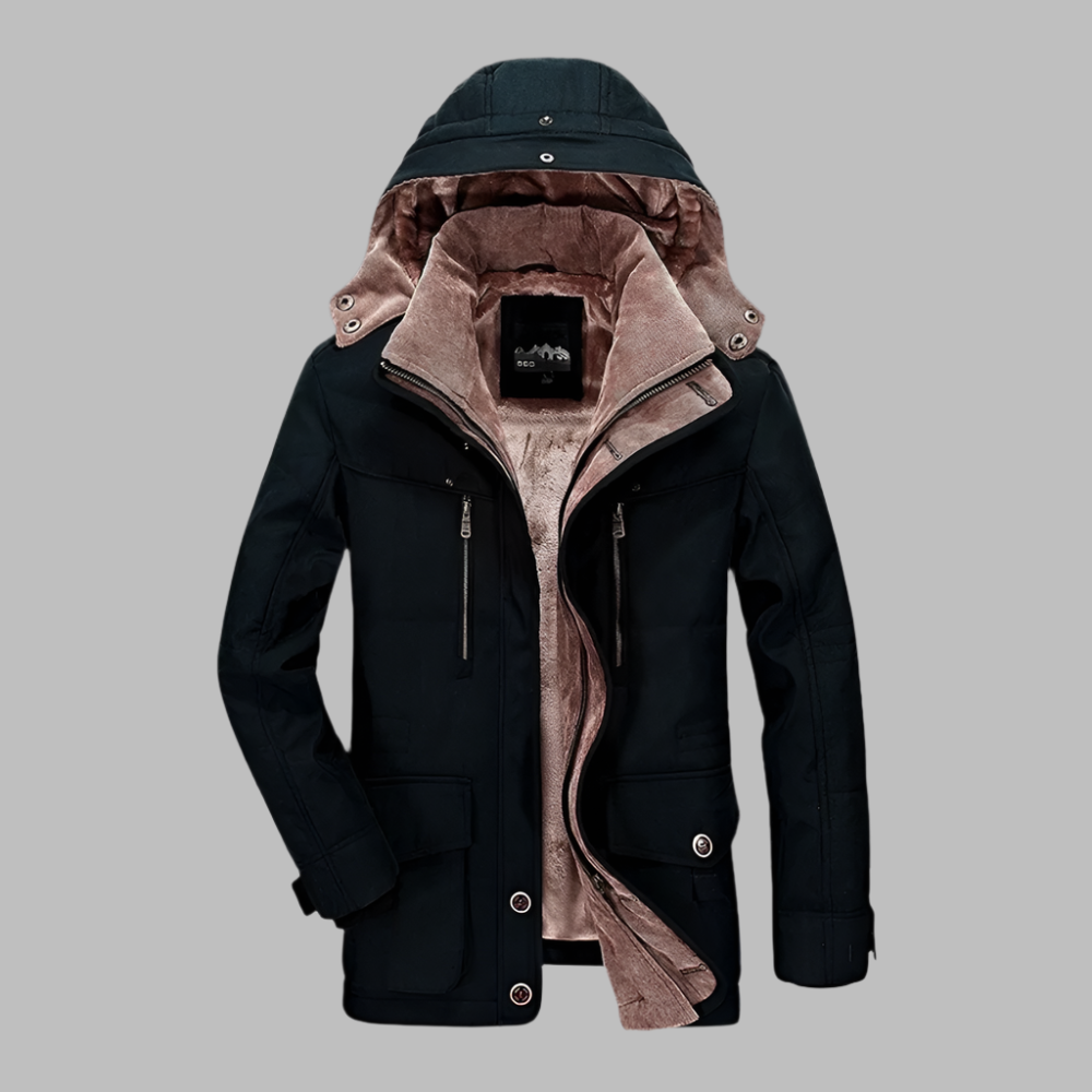 Chaqueta Hombre Invierno con Forro Polar y Capucha Ajustada - Mavetta