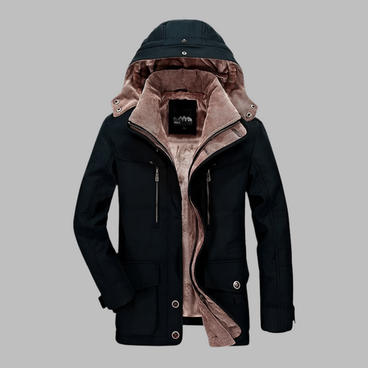 Chaqueta Hombre Invierno con Forro Polar y Capucha Ajustada - Mavetta