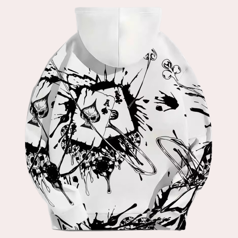 Sudadera Hombre con Capucha Estampado Gráfico Ajuste Regular