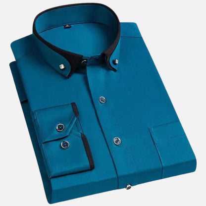 Camisa Hombre Algodón Versátil Corte Clásico
