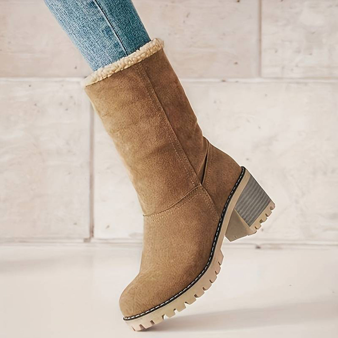 Botas Mujer Invierno Tacón Alto Aislantes Calidas
